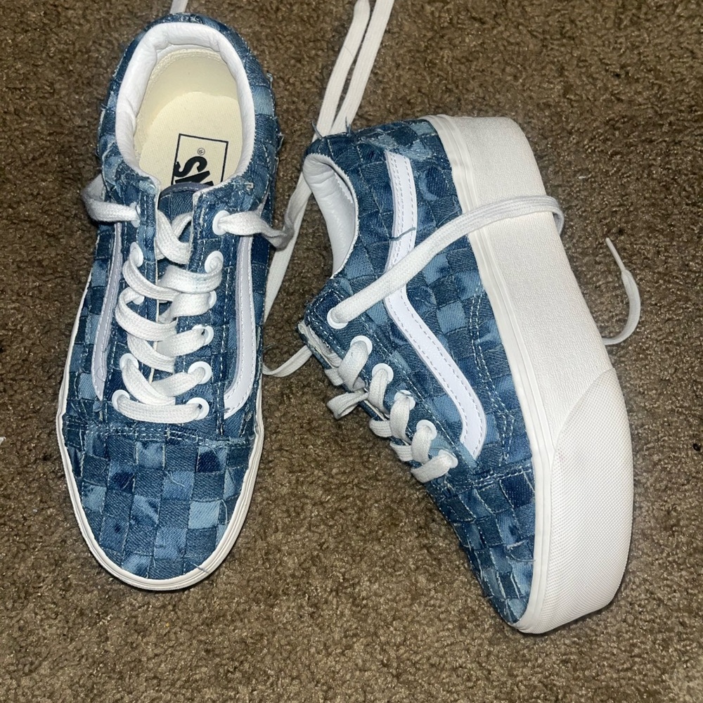 Blue Checkered vans